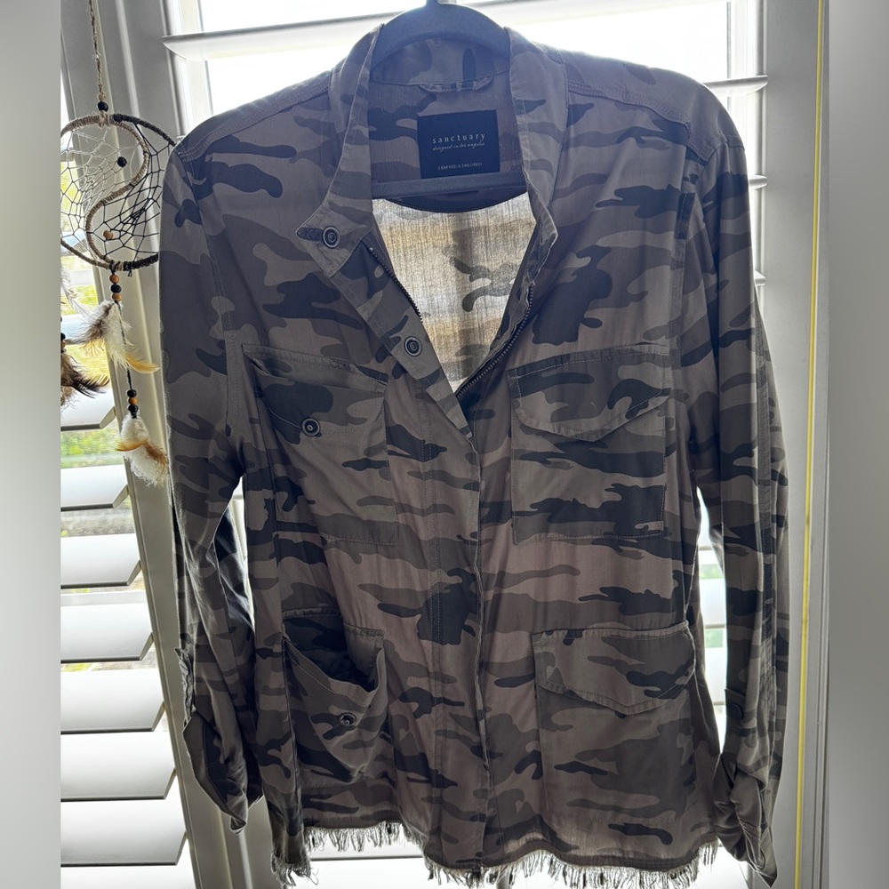 Sanctuary Olive Camouflage Jacket